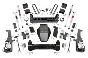 Chevrolet Silverado 3500 HD Suspension Lift Kit - Rough Country - 7.5 Inch N3, Non-Torsion Drop Design, Heavy Duty - Hammer Black - '11-'19